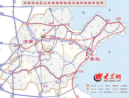 山东规划"快速铁路网" 2030年城铁达3753公里