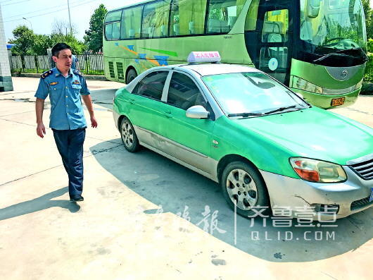 济南长清查获"克隆"出租车 为避处罚车主弃车逃跑