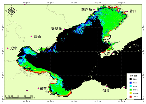 渤海三成面积被海冰覆盖 冰面达2297平方公里