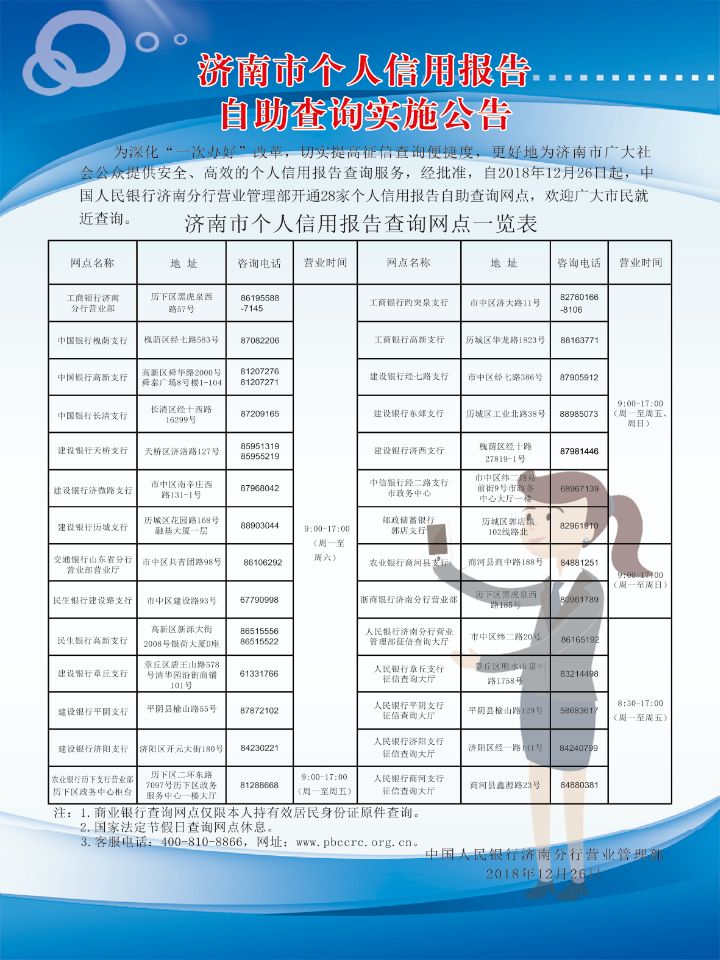 山东新闻 同时,全市每家商业银行营业网点都会张贴《济南市个人